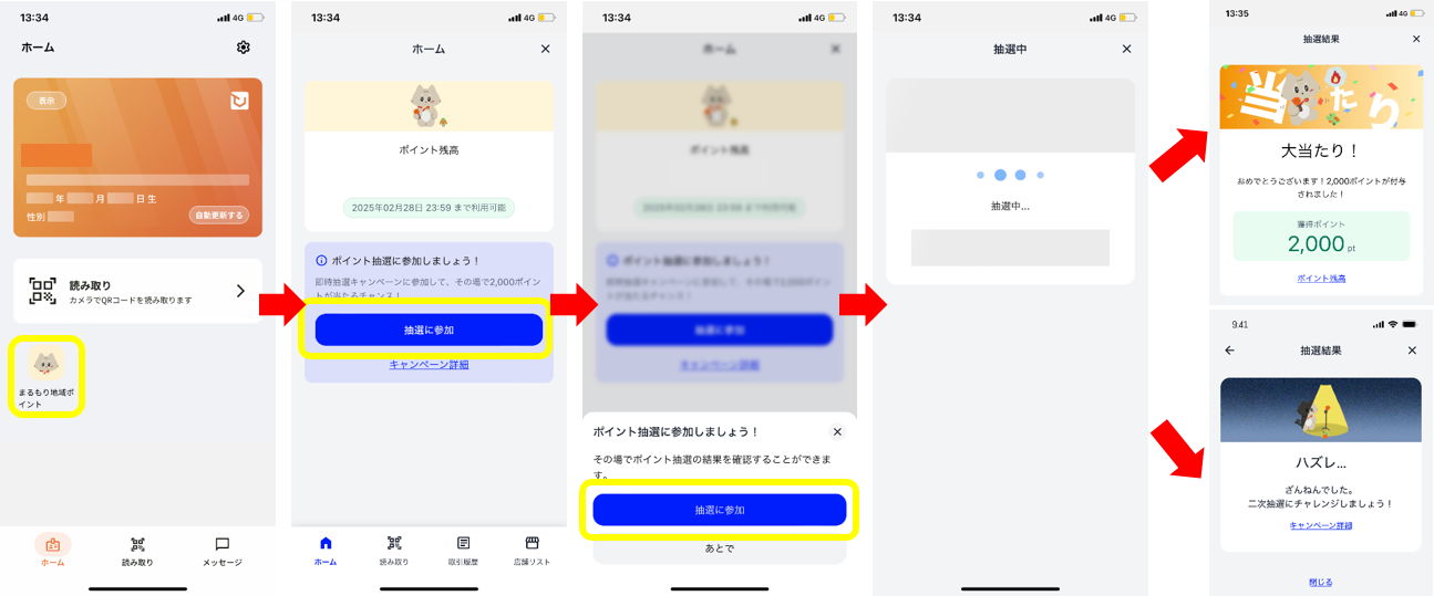 ポイント抽選参加方法