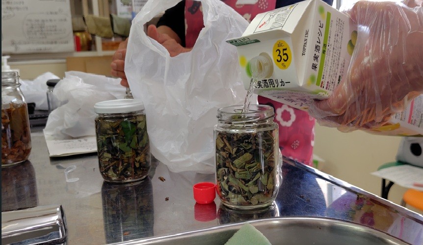 アルコール（35度）に漬ける