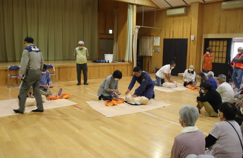 救命訓練の様子
