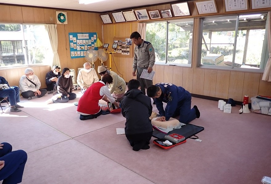 救命訓練の様子