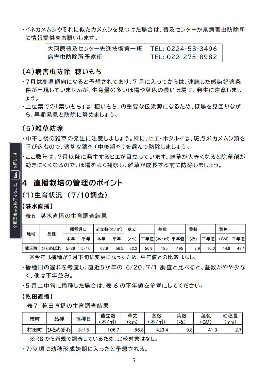 稲作情報５