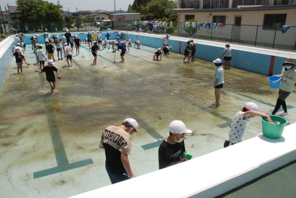 ５月３０日（月）プール掃除