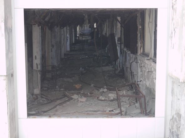震災遺構門脇小 本校舎2階廊下