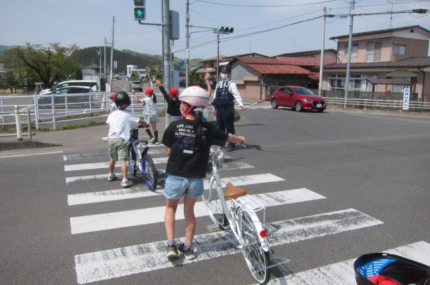 横断歩道での訓練