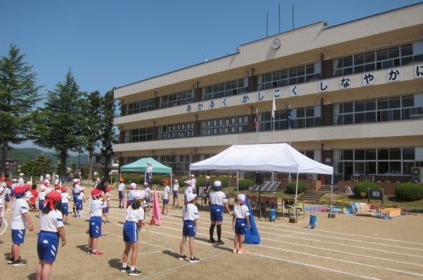 運動会全体練習③ラジオ体操