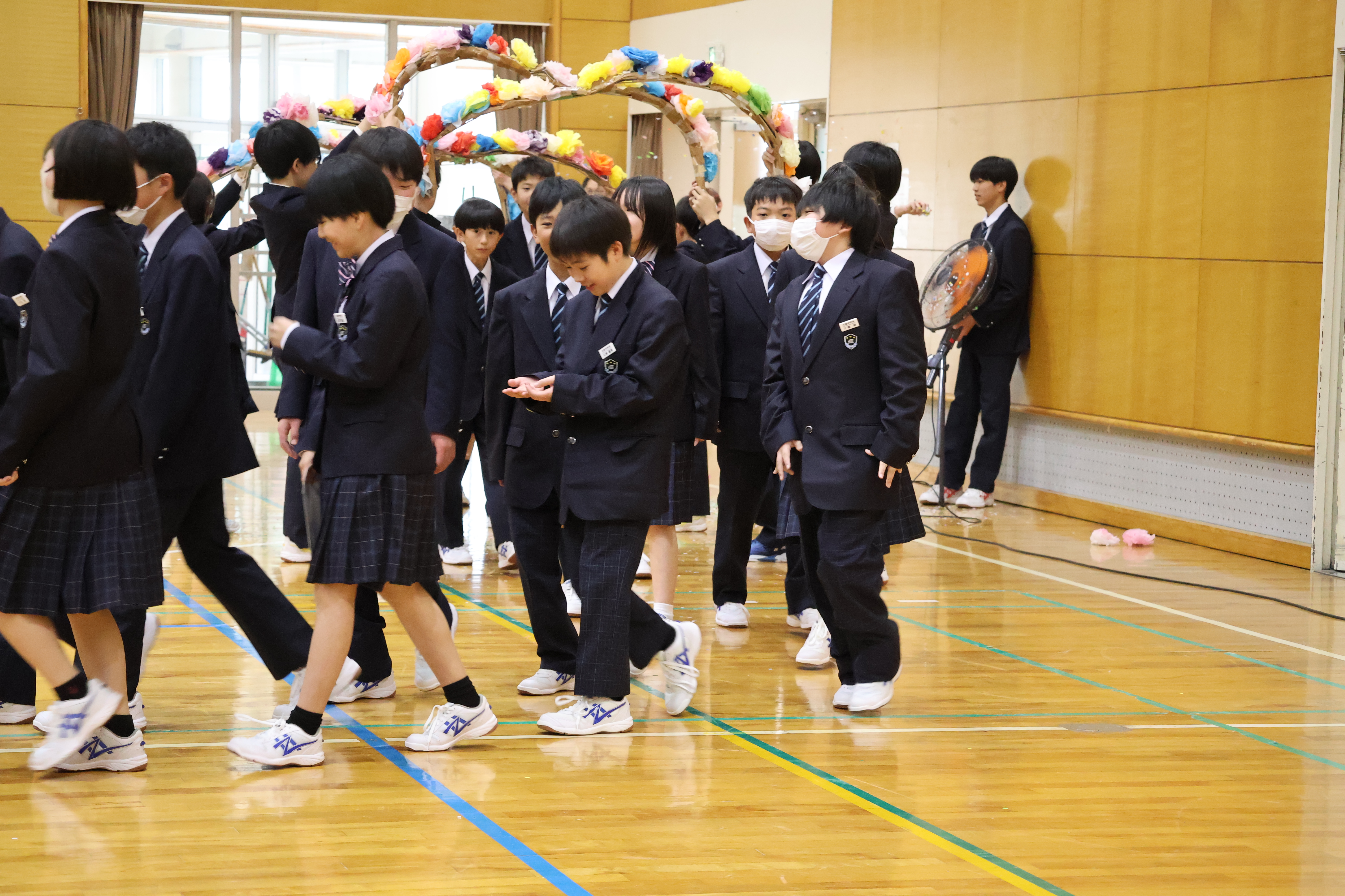 新入生の入場の様子